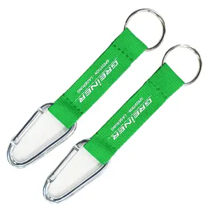 โปรโมชั่นราคาถูกปรับแต่งพิมพ์ Carabiner พวงกุญแจระเหิดเชือกสั้น Key Chain ที่กำหนดเองโทรศัพท์มือถือเข็มขัด