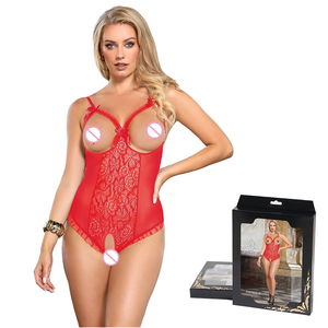 Mono transpirable transparente seductor de encaje extremadamente fino, monos de talla grande XL para mujer, piezas privadas negras, fantasía abierta <span class=keywords><strong>Sexy</strong></span> - Product Image 3