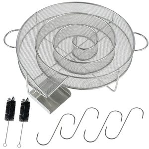 Générateur <span class=keywords><strong>de</strong></span> <span class=keywords><strong>fumée</strong></span> <span class=keywords><strong>froide</strong></span> rond et carré en acier inoxydable pour kit <span class=keywords><strong>de</strong></span> fumoir avec brosse et crochet, outil <span class=keywords><strong>de</strong></span> barbecue extérieur, durée <span class=keywords><strong>de</strong></span> combustion <span class=keywords><strong>de</strong></span> 6 à 20 heures - Product Image 1