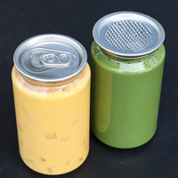 Bocaux en Plastique PET Transparents Personnalisables 330ml 500ml 650ml, Vides, pour Jus, Boissons et Sodas, à Anneau de Traction Facile à Ouvrir