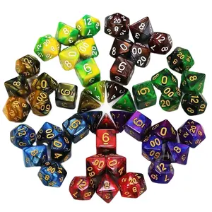 Jeu de dés en résine acrylique de bonne qualité, dés bon marché, solide, nouveau jeu de dés Dnd, Offre Spéciale