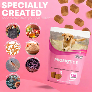 Probióticos para Mascotas OEM ODM, Probióticos para Perros con Prebióticos, Promueven un Microbioma Intestinal Equilibrado, Refuerzan la Salud Inmunológica, Masticables Suaves - Product Image 5