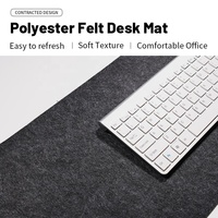 Grand tapis de souris en feutre de laine pour ordinateur, coussin pour ordinateur portable, tapis de bureau antidérapant en feutre de polyester pour clavier de jeu, accessoires de bureau