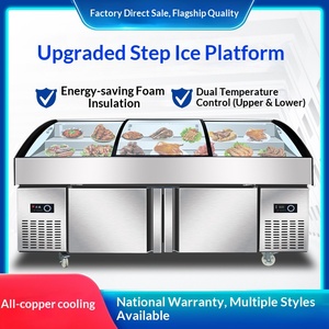 Congelatore Commerciale a 4 Porte Senza Sbrinamento per Esposizione <span class=keywords><strong>di</strong></span> <span class=keywords><strong>Frutti</strong></span> <span class=keywords><strong>di</strong></span> <span class=keywords><strong>Mare</strong></span>, Alimenti Refrigerati, Frutta e Pesce - Product Image 2