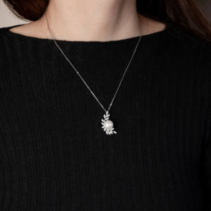 סיטונאי טבעי מים פנינה s925 פרח גפן גפן תליון שרשרת לנשים - Product Image 6