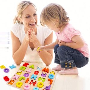 Kids Creative Alphabet Wood <b>Puzzles</b> Abc Letter and Number Montessori Learning Board Educational Toys for Toddlers - Product Image 6