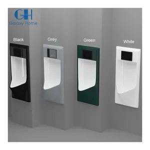 New Design Porcelain Wall-Mounted Ceramic Urinal for Dry with Waterless Bathroom and Men's Toilet