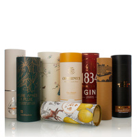 LIQUORPAC Recycelbarer Verpackungs karton Zylinderform Design Pappkarton für Wodka-Getränke glas Whisky Gin Glasflaschen