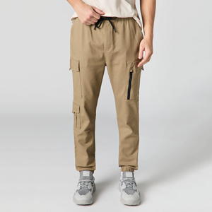 Venta al por mayor de alta calidad de los hombres <span class=keywords><strong>Cargo</strong></span> Joggers Multi bolsillo al aire libre gimnasio Pantalones deportivos - Product Image 4