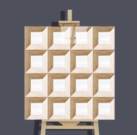 Panneau décoratif en bois géométrique en forme d'étoile 3D sculpté CNC, vente en gros pour la décoration murale intérieure de la maison et du bureau, design personnalisé