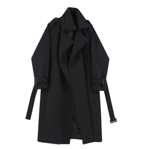 Otoño nuevo diseño elegante estilo británico <span class=keywords><strong>Tench</strong></span> Coat mujer de longitud media de cintura alta rompevientos Casual abrigo adelgazante - Product Image 3