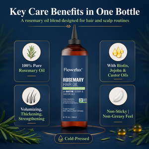 <strong>Rosemary</strong> Hair Growth Serum <strong>Oil</strong> 100% <strong>Pure</strong> Natural Organic with Biotin Jojoba Castor <strong>Oils</strong> <strong>Rosemary</strong> Essential <strong>Oil</strong> for Hair Growth - Product Image 4