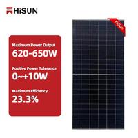 Panneaux solaires Topcon haute efficacité 630W 640W, modules photovoltaïques bifaciaux mono double vitrage 620W 645W 650W en stock