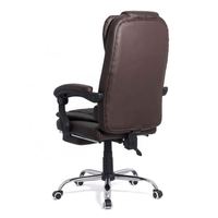 Fauteuil de direction massant JOHOOFURNITURE en cuir PU marron avec fonction chauffante et repose-pieds Sedia Da Ufficio