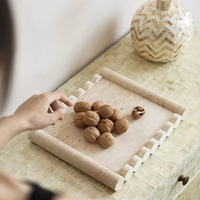 SAIDKOCC travertin marbre plateau Vintage pierre naturelle plateau de service hôtel fête Snack fruits bonbons Biscuit gâteau assiette bijoux plateau