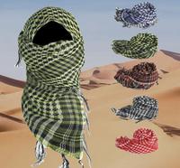 Écharpe tactique du désert, foulard Keffiyeh à motif écossais, Shemagh imprimé numérique, style arabe, châle ethnique