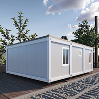 Maison conteneur mobile modulaire préfabriquée détachable de 40 pieds, alimentée à l'énergie solaire, pour hôtel, villa, avec panneaux sandwich en kit et design moderne