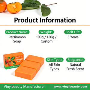 Jabón de Caqui Orgánico Natural con Vitamina E, Jabón Desodorante y Exfoliante Profundo para el Cuerpo - Product Image 4
