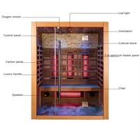 Ruang Sauna Uap Kering Inframerah Jauh yang Nyaman dan Menenangkan untuk 2 Orang