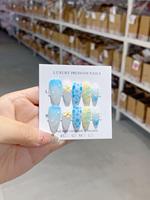 Ongles press-on en PMMA faits main, motif goutte d'eau, rose 3D sculpté, style été français, haute qualité, application rapide, colle incluse, réutilisables