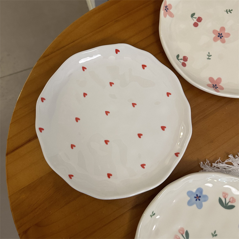 Hand pinch 8 inch plate-girl little love