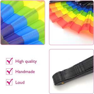 Abanicos de mano de <span class=keywords><strong>lunares</strong></span> promocionales personalizados en stock <span class=keywords><strong>Abanico</strong></span> de mano de costillas de plástico plegables Más colores - Product Image 2