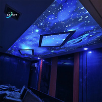 Kit de plafond en toile Lum Ineuse à fibre optique LED Ciel nocturne avec étoiles scintillantes Panneau de plafond extensible en PVC