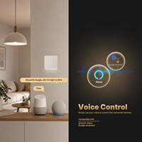 Interrupteur intelligent à variateur de lumière MOES Tuya WiFi série Star Feather, réglage de la luminosité, contrôle à distance par application, prise en charge vocale Alexa GoogleHome