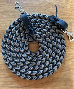 Custom Large Horseware Rambo Micklem Diamante Leather Bridle 3M Leather Braided Paracord <strong>Side</strong> <strong>Reins</strong> for Horse Racing - Product Image 2