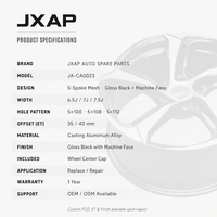 Jantes en alliage JXAP 15 16 17 pouces 5x112 5x108 5x100, finition usinée, en aluminium, compatibles avec VW Golf Audi A3 Ford Focus