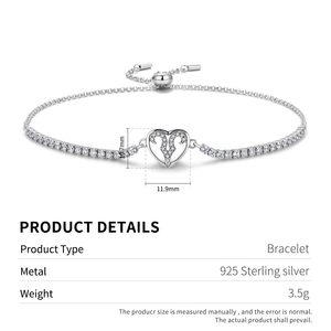 Vòng tay 12 chòm sao hoàng đạo bạc Ý 925 thật, điều chỉnh được, mặt đá pha lê, dành cho nữ, trang sức thời trang - Product Image 6