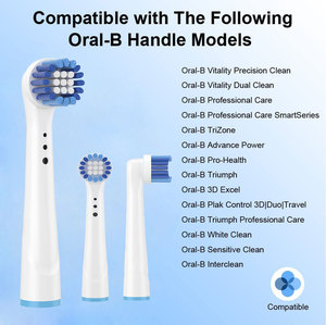 Têtes de <span class=keywords><strong>brosse</strong></span> à dents électriques de rechange 8 pièces recharge Compatible avec le nettoyage des dents 7000/Pro 1000/9600/5000/3000/8000 - Product Image 4