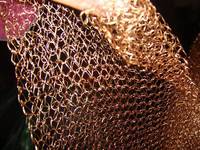 Maille de cuivre tricotée de type ginning à fils multiples et ronds