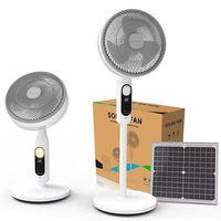 Ventilateurs solaires de 14 pouces à fixation murale, oscillants, avec télécommande, pour la maison, le bureau, la chambre, le salon, le garage, produit ménager