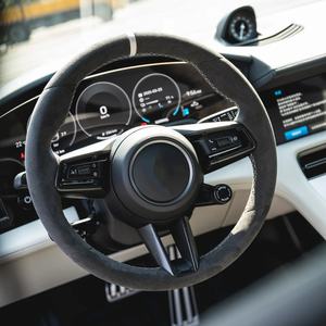 Volante Deportivo Personalizado de Fibra de Carbono en Negro y <span class=keywords><strong>Verde</strong></span> para Porsche 911, 718, Panamera, Cayenne, Taycan, Boxster, Cayman, <span class=keywords><strong>Macan</strong></span> - Product Image 3