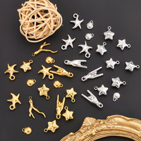 Pendentif étoile à cinq branches tridimensionnel en acier inoxydable, pendentif étoile de mer, bijoux inaltérables, accessoires de bricolage en gros