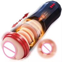 Teleskopischer Masturbationsbecher Sexspielzeug für Männer Realistischer Automatischer Masturbationsbecher Vaginaler Vibrator