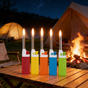 2026 Neuer Heißer OEM-Fabrikverkauf: Elektrischer, nachfüllbarer, winddichter Gasanzünder für Camping, Partys und Outdoor-Aktivitäten - Product Image 2