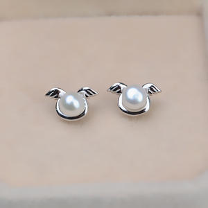Juego de Pendientes de Plata de Ley S925 Wenchi, Accesorios de Joyería DIY, Pendientes Cuadrados para Mujer, Personalizados, Diseño Moderno 1387 - Product Image 4