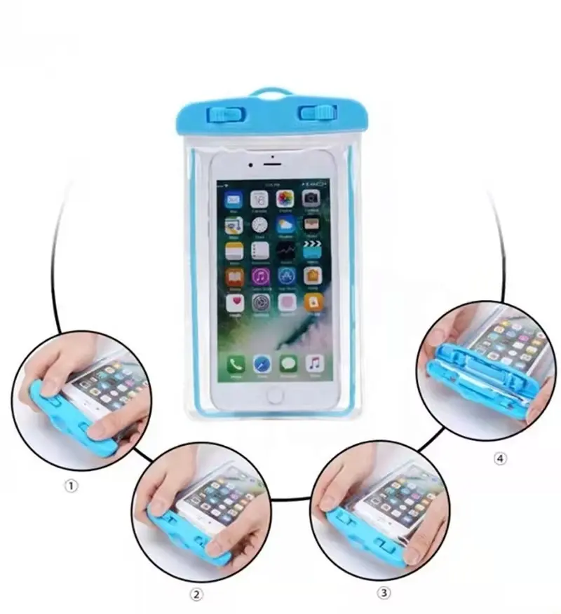 Universal Cell Phone Waterproof Pouch Mobile Phone Accessories PVC Waterproof bag for Samsung