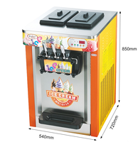 Machine à glace molle et yaourt glacé automatique en acier inoxydable de qualité commerciale, homologuée CE, nouvelle, 3 saveurs, 20-25 L/h