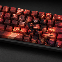 Custom LOL Panda Annie 68 Key PBT Dye Sublimation Side Printed Keycaps Cherry Profile for Mechanical Keyboard