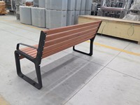 Banc de haute qualité rue bois mobilier d'extérieur chaises en acier parc en bois longue chaise banc de jardin extérieur