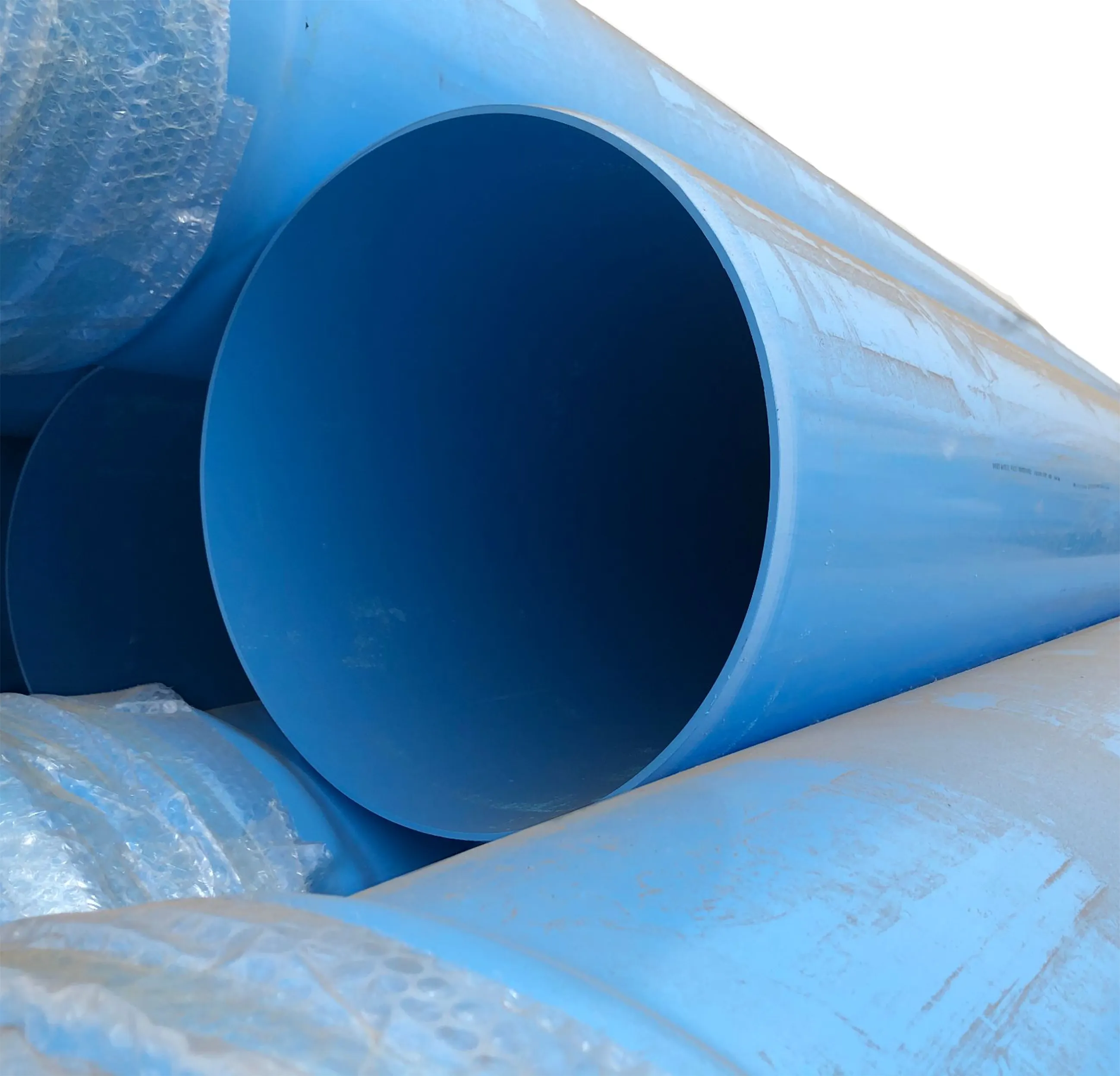 Pipa PVC-O 355mm pipa PVC air minum biru ketebalan 50mm 8.5mm mesin pipa PVC