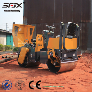 รถบดถนนแบบดรัมเดี่ยว SFJX Xinsda Machinery สีเหลือง พร้อมเครื่องยนต์ สำหรับงานก่อสร้าง - Product Image 2