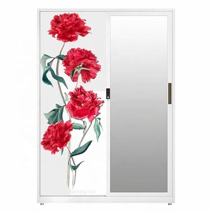 Impression Almirah <span class=keywords><strong>Armoire</strong></span> avec 2 Portes <span class=keywords><strong>Armoire</strong></span> à Vêtements en Métal avec Miroir - Product Image 1
