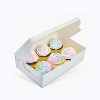 Boîtes d'emballage en gros personnalisées en papier kraft blanc pour pâtisseries, gâteaux, desserts, cadeaux de mariage, cupcakes avec fenêtre transparente en vrac