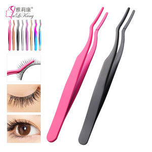 แหนบต่อขนตา YaLiKang สแตนเลสแบบพกพา ปลายเรียบ สำหรับต่อขนตา อุปกรณ์แต่งหน้า - Product Image 1