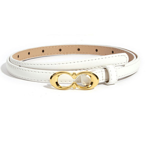 Ceinture fine en cuir pour femme, ceinture formelle, largeur 1,4 cm, pour jeans, pantalons, robes, avec <span class=keywords><strong>boucle</strong></span> en alliage - Product Image 2