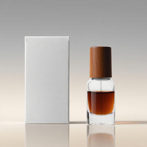Mini bouteille de parfum en verre de 15ml de test d'échantillon vide rond avec pompe de pulvérisation et bouchon en bois - Product Image 5